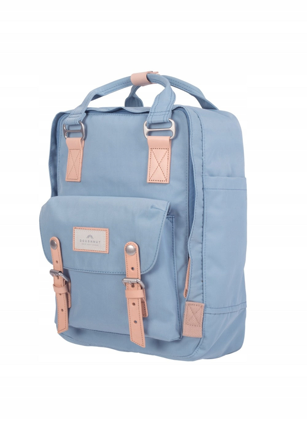 Doughnut Macaroon Light Blue City Travel Backpack 16L Additional features zipper