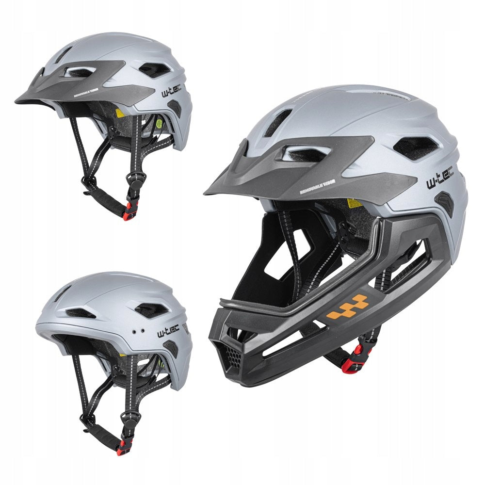 Downhill helmet for enduro bike W-TEC Estreito - Colour Matt Metal, Size