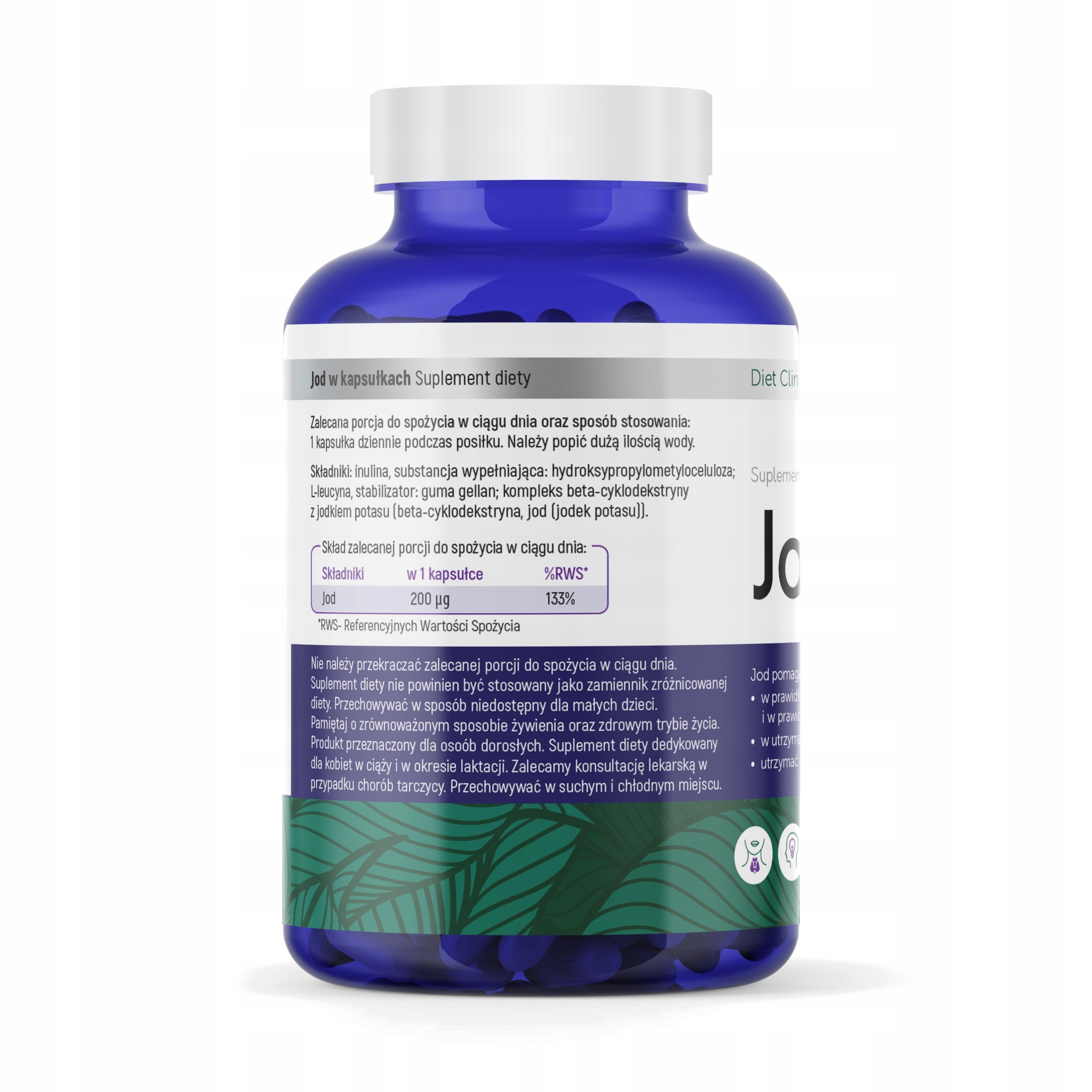 Dr Ewa Dąbrowska Dietary supplement Iodine gastro-resistant capsules 180 pcs. Brand Jodavita