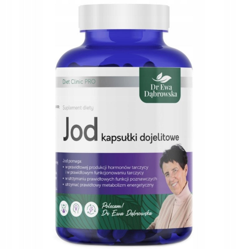 Dr Ewa Dąbrowska Dietary supplement Iodine gastro-resistant capsules 180 pcs. Manufacturer code 5906395564149