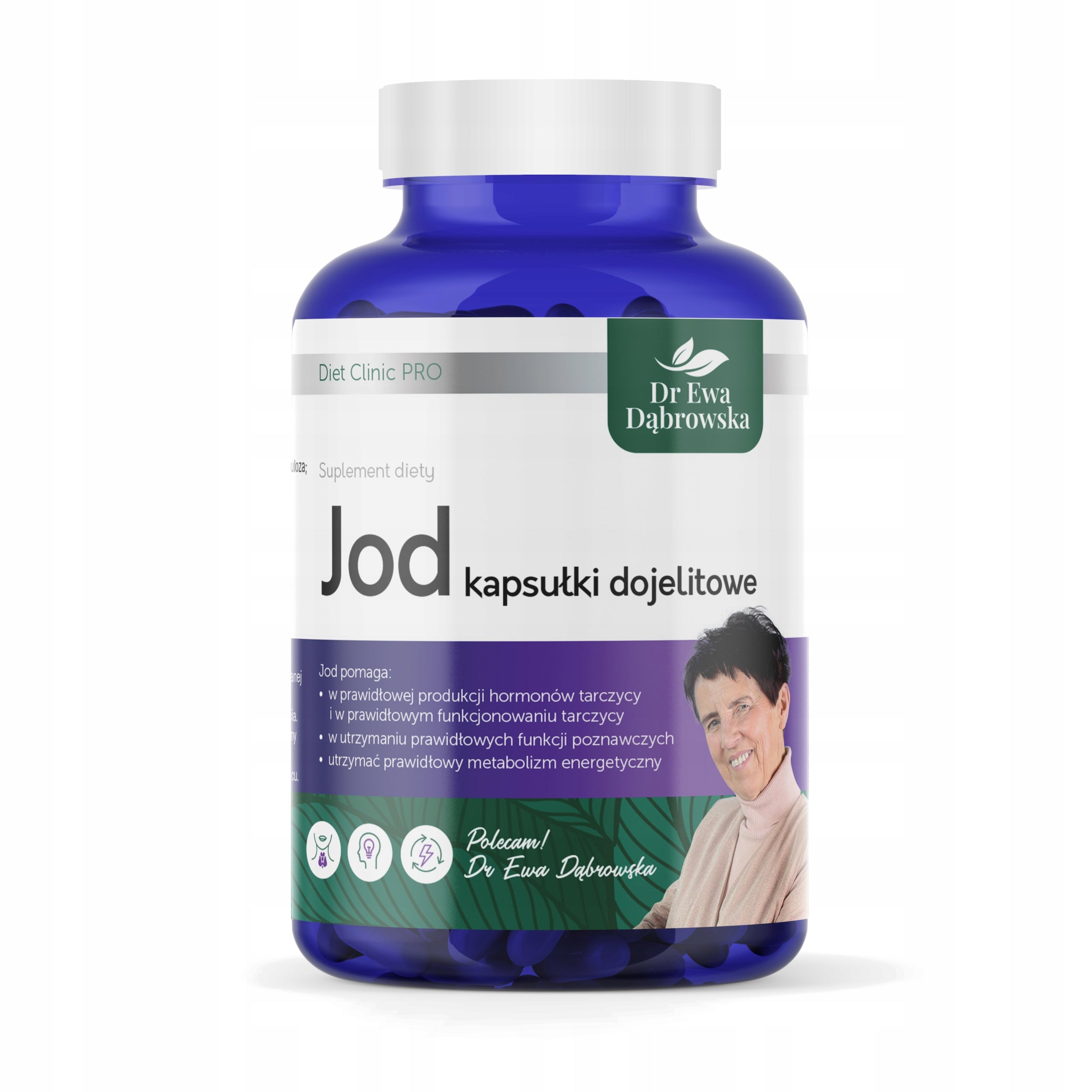 Dr Ewa Dąbrowska Dietary supplement Iodine gastro-resistant capsules 180 pcs.