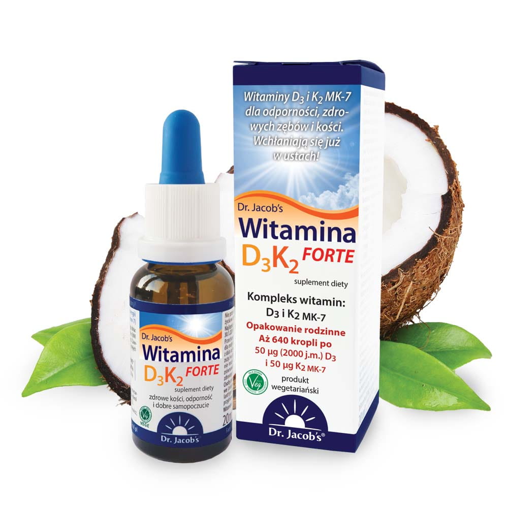 Dr. Jacob's Medical VITAMIN D3 K2 MK-7 FORTE drops 20 ml Pure Composition