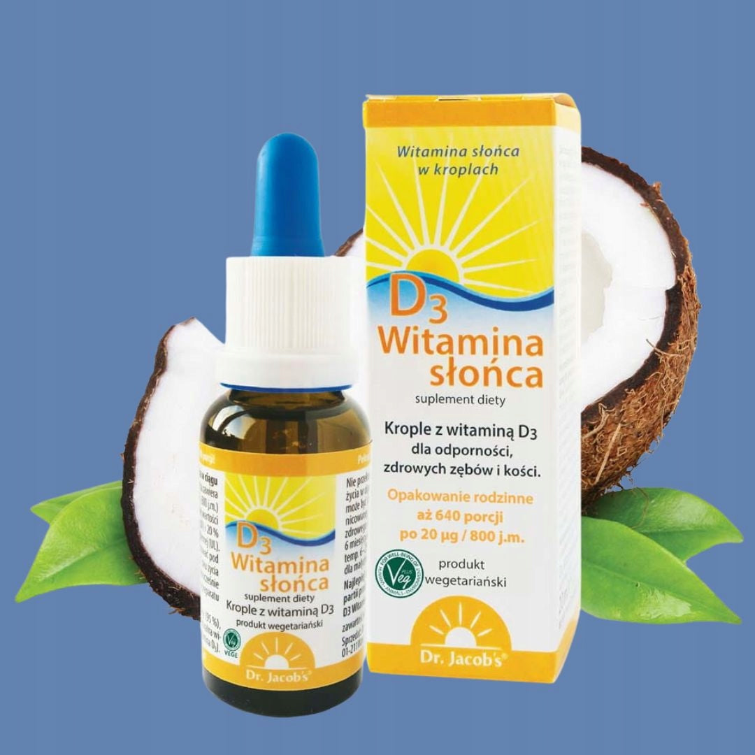 Dr Jacobs Vitamin Sun D3 drops for immunity and healthy bones 20 ml Brand Dr. Jacob's Medical