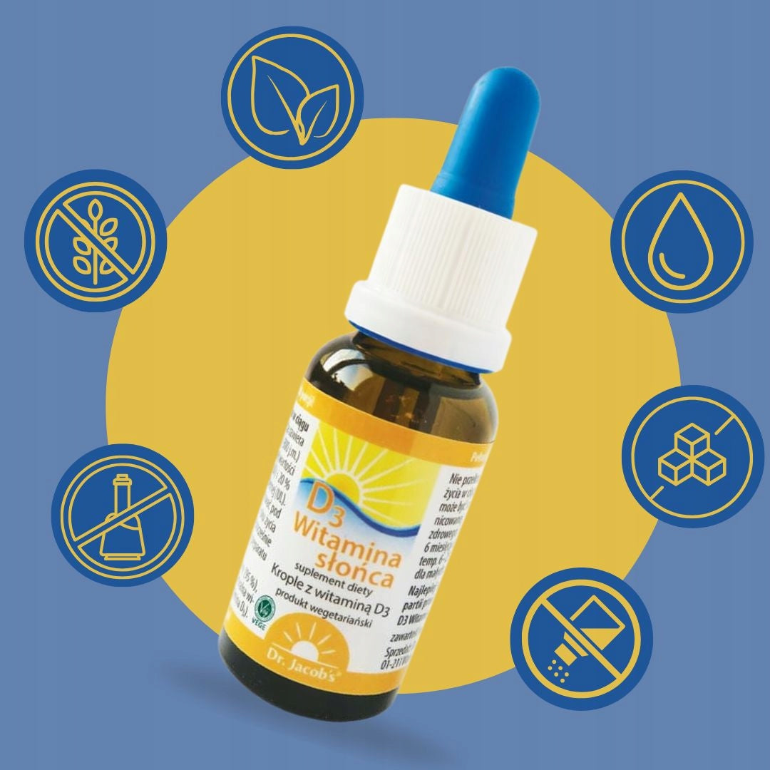 Dr Jacobs Vitamin Sun D3 drops for immunity and healthy bones 20 ml Volume 20 ml