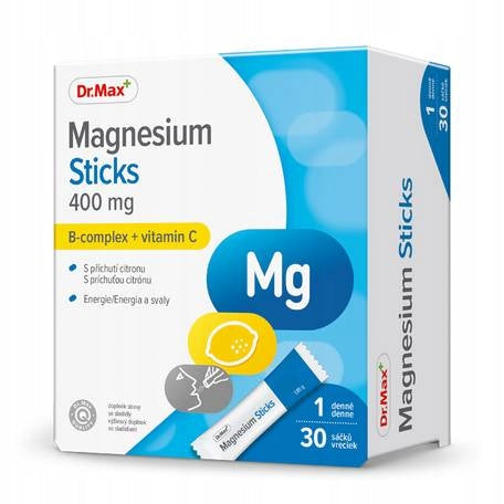Dr.Max Magnesium Stick 400mg Dietary Supplement, Magnesium 30 sachets