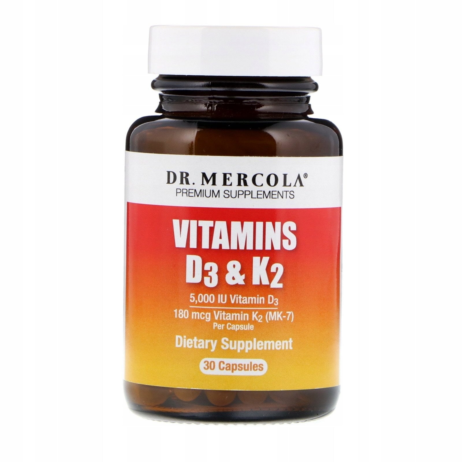 Dr. Mercola, Vitamins D3 & K2, 30 capsules Brand Dr. Mercola