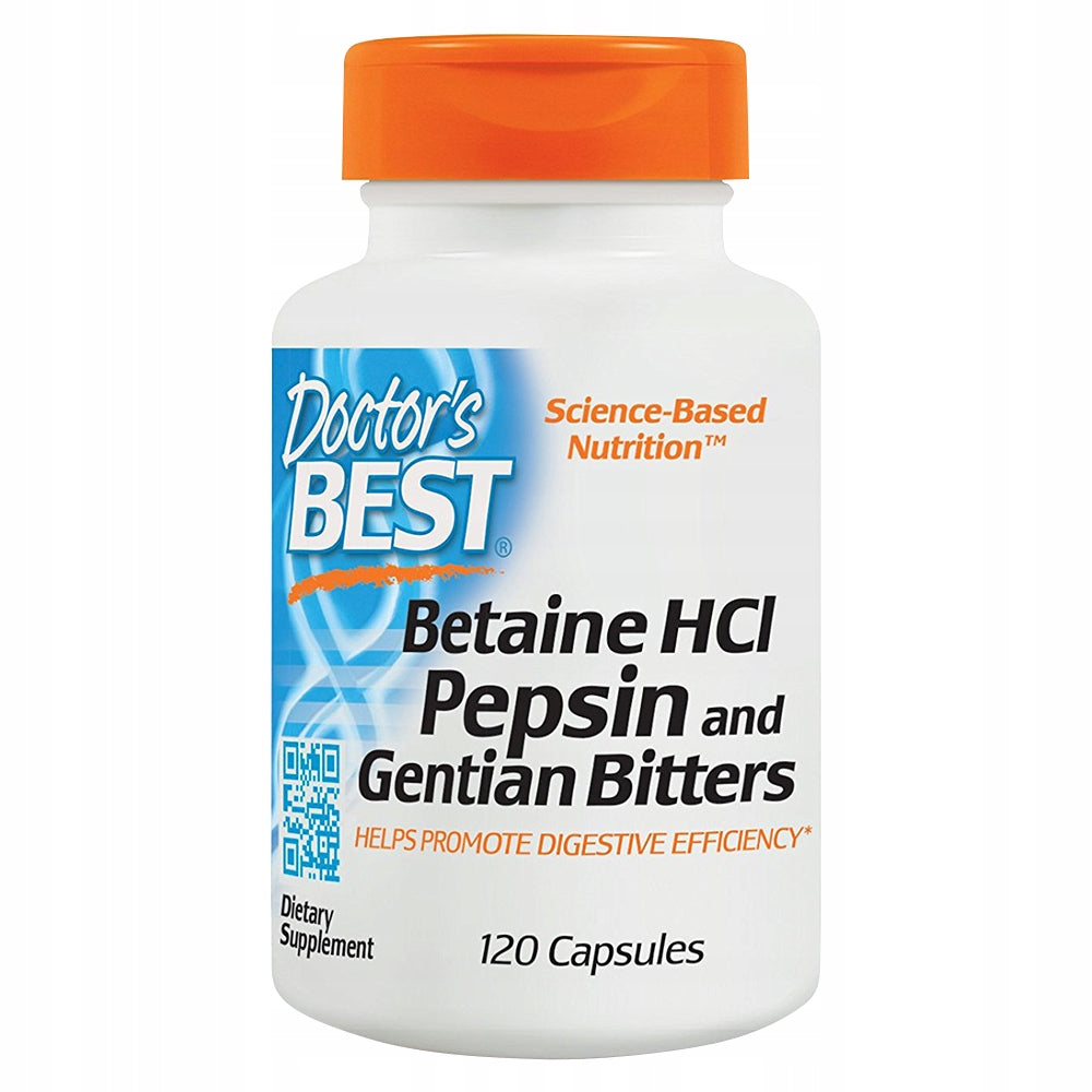 Dr's Best Betaine HCl Pepsin & Gentian Bitters PEPSINA DIGESTION 120caps