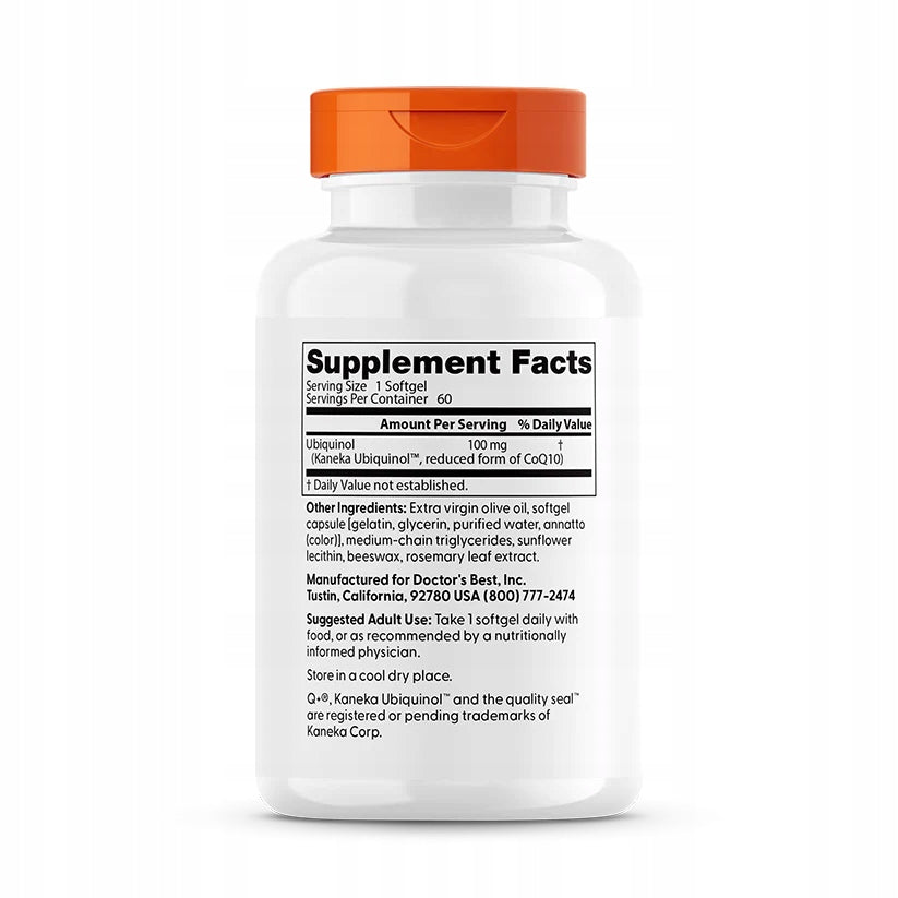 Dr's Best Ubiquinol with Kaneka QH COENZYME Q10 Ubiquinol with Kaneka 60k EAN (GTIN) 753950002050