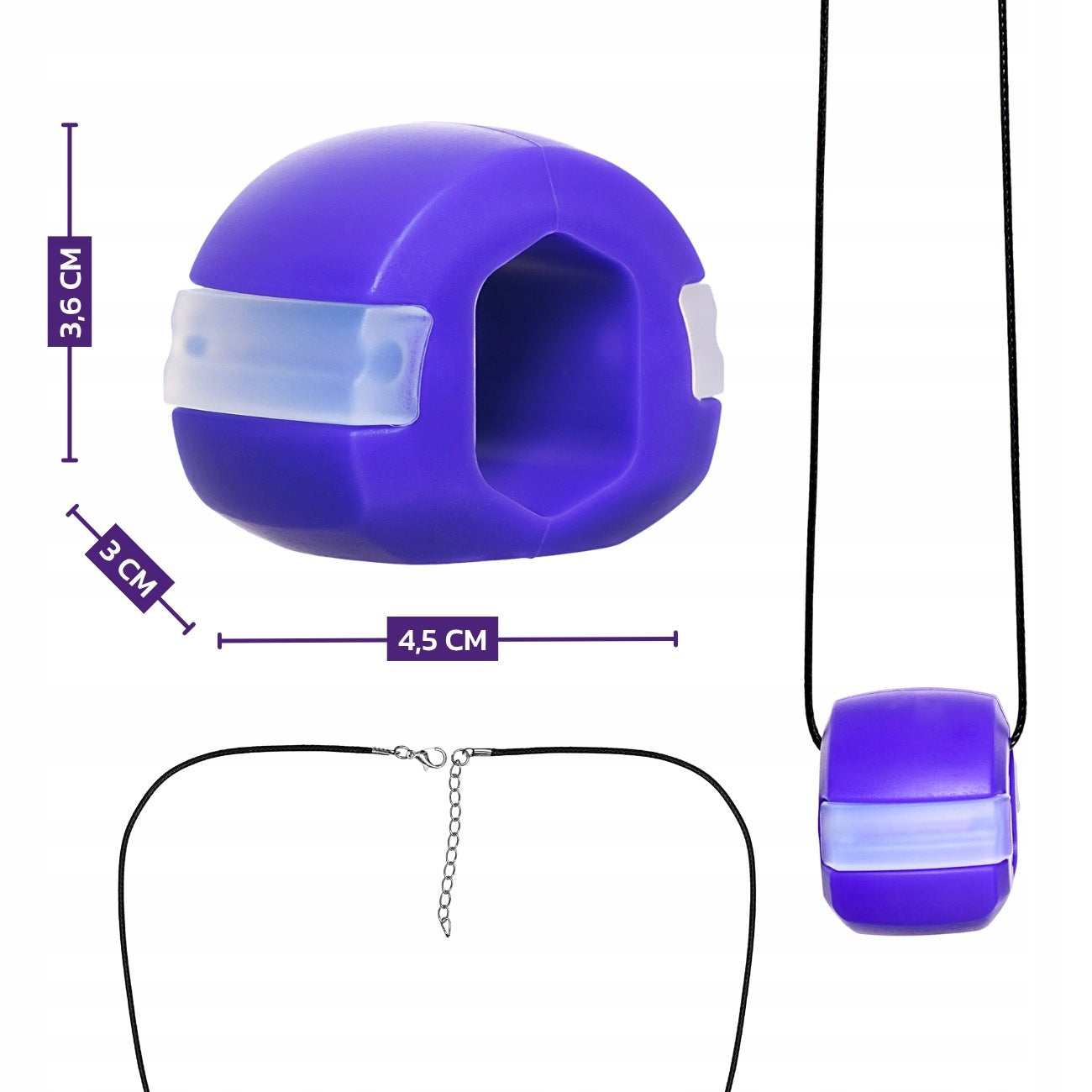DrFit Mandibular jaw muscle trainer face mewing jawline purple resistance 22kg Manufacturer code DF JFB - 4