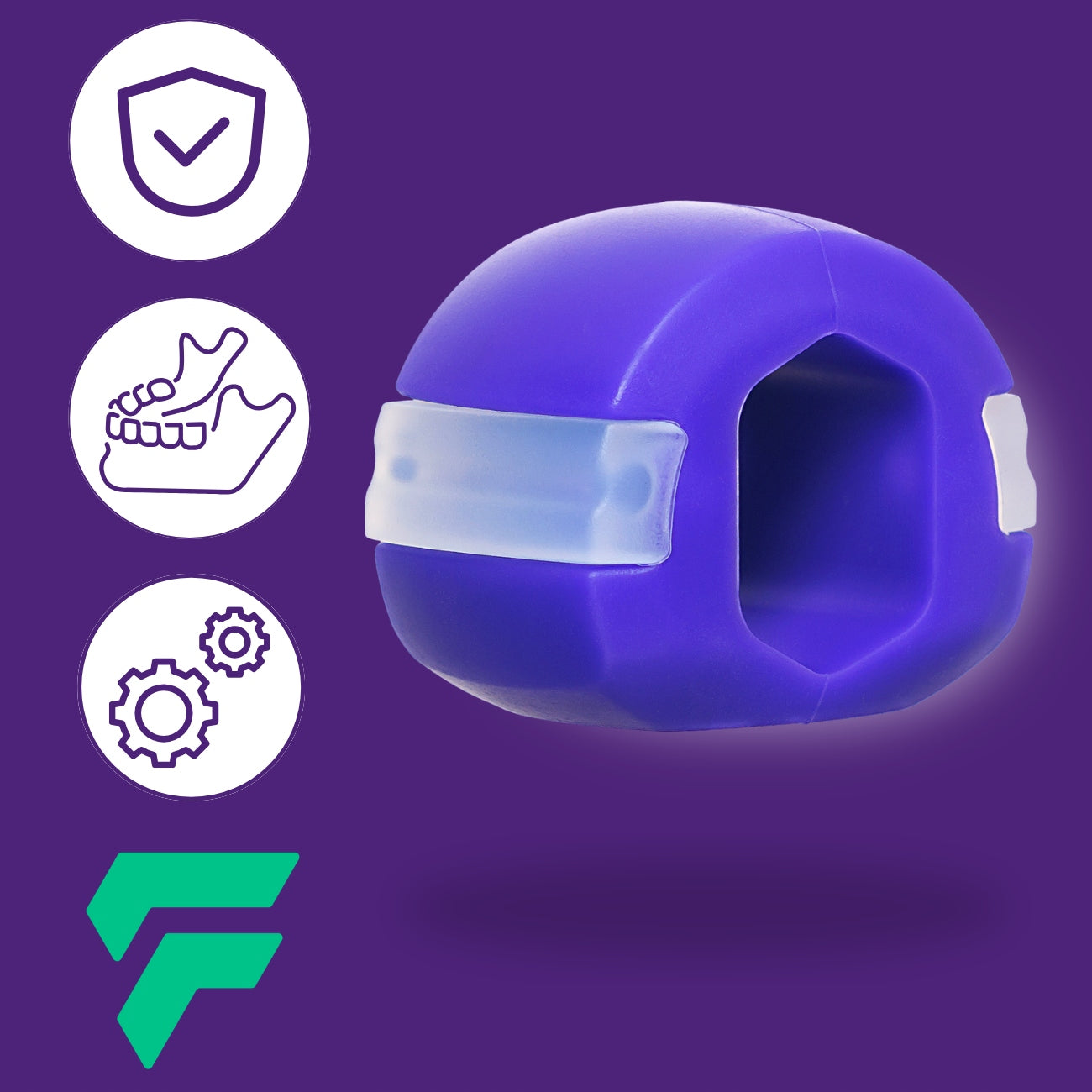 DrFit Mandibular jaw muscle trainer face mewing jawline purple resistance 22kg Packaging status original