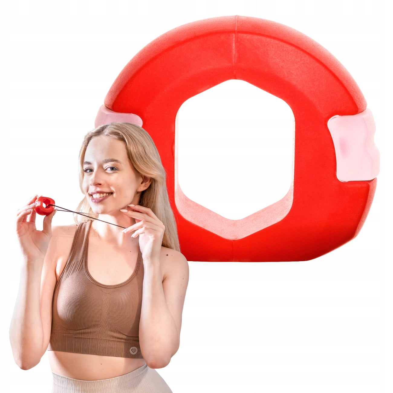 DrFit Mandibular jaw muscle trainer face mewing jawline red resistance 18