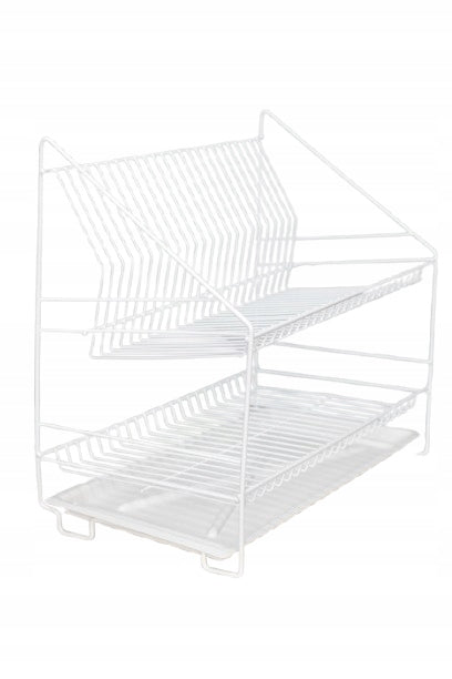 Drainer dryer two-level freestanding white Trade name Suszarka podwójna biała