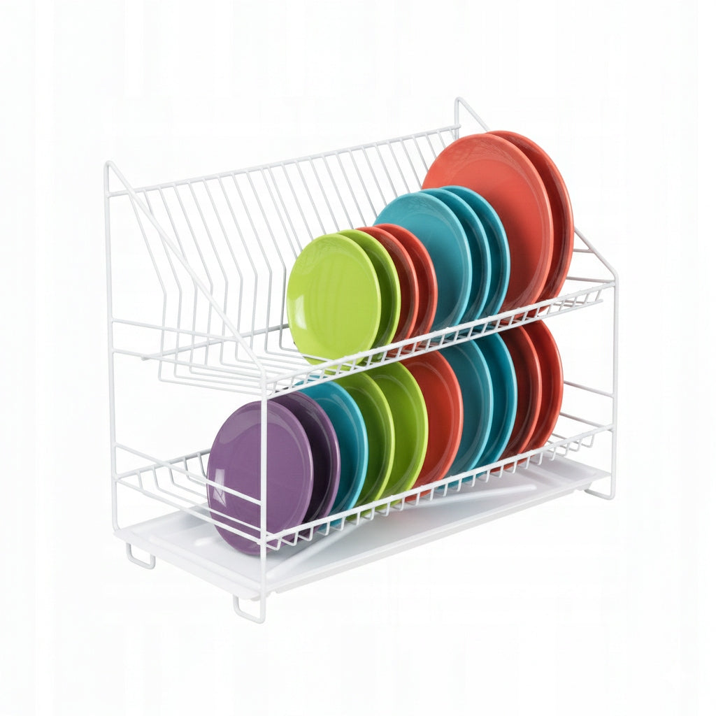 Drainer dryer two-level freestanding white