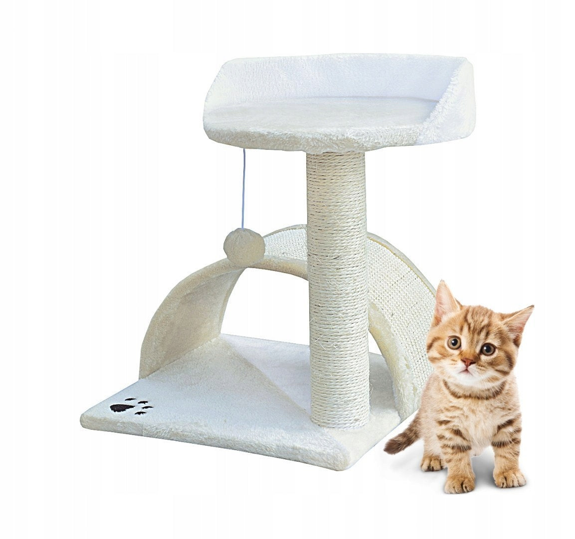 Schaberkatze 43 cm, weiß 