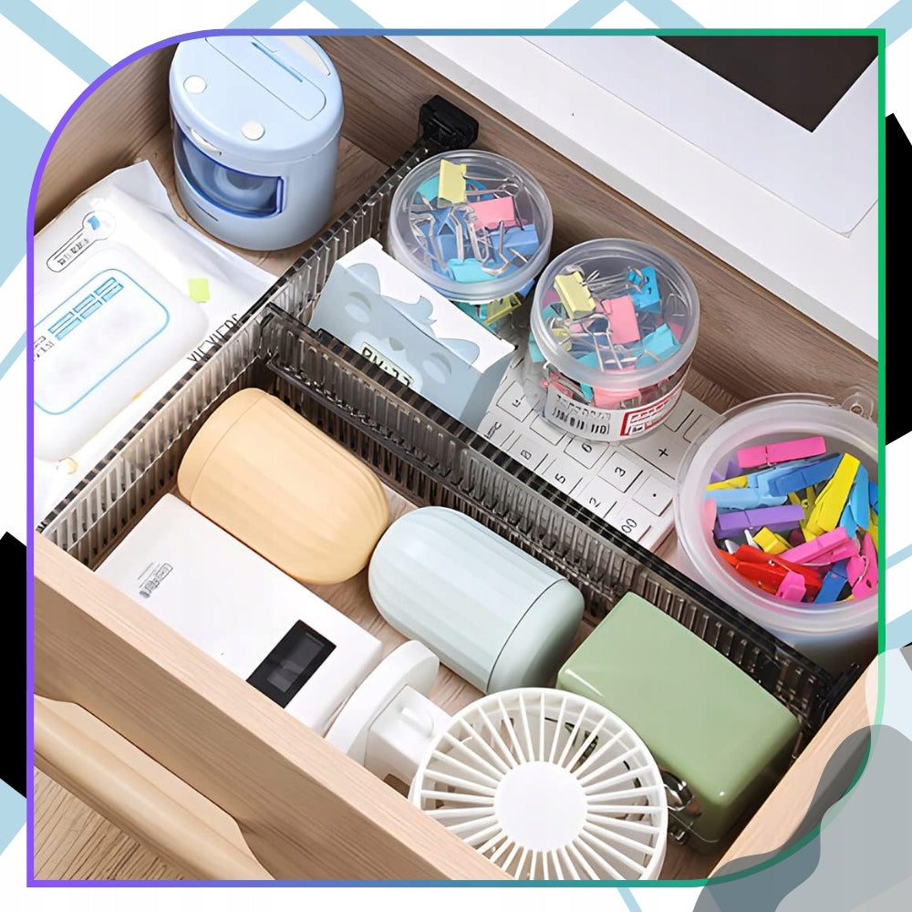 Drawer Compartment Adjustable Separator Organizer 2pcs Compartment Set Length 27.5 cm