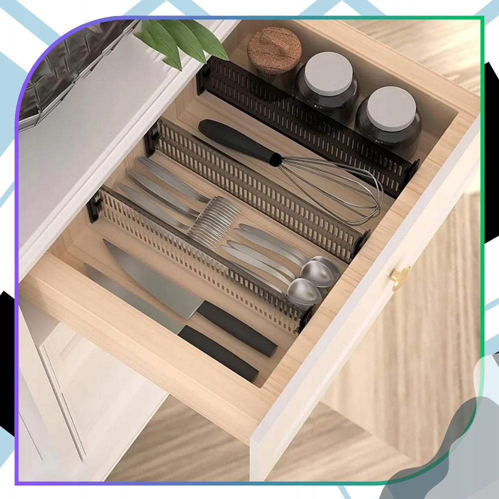 Drawer Compartment Adjustable Separator Organizer 2pcs Compartment Set Number of pieces 2 pcs