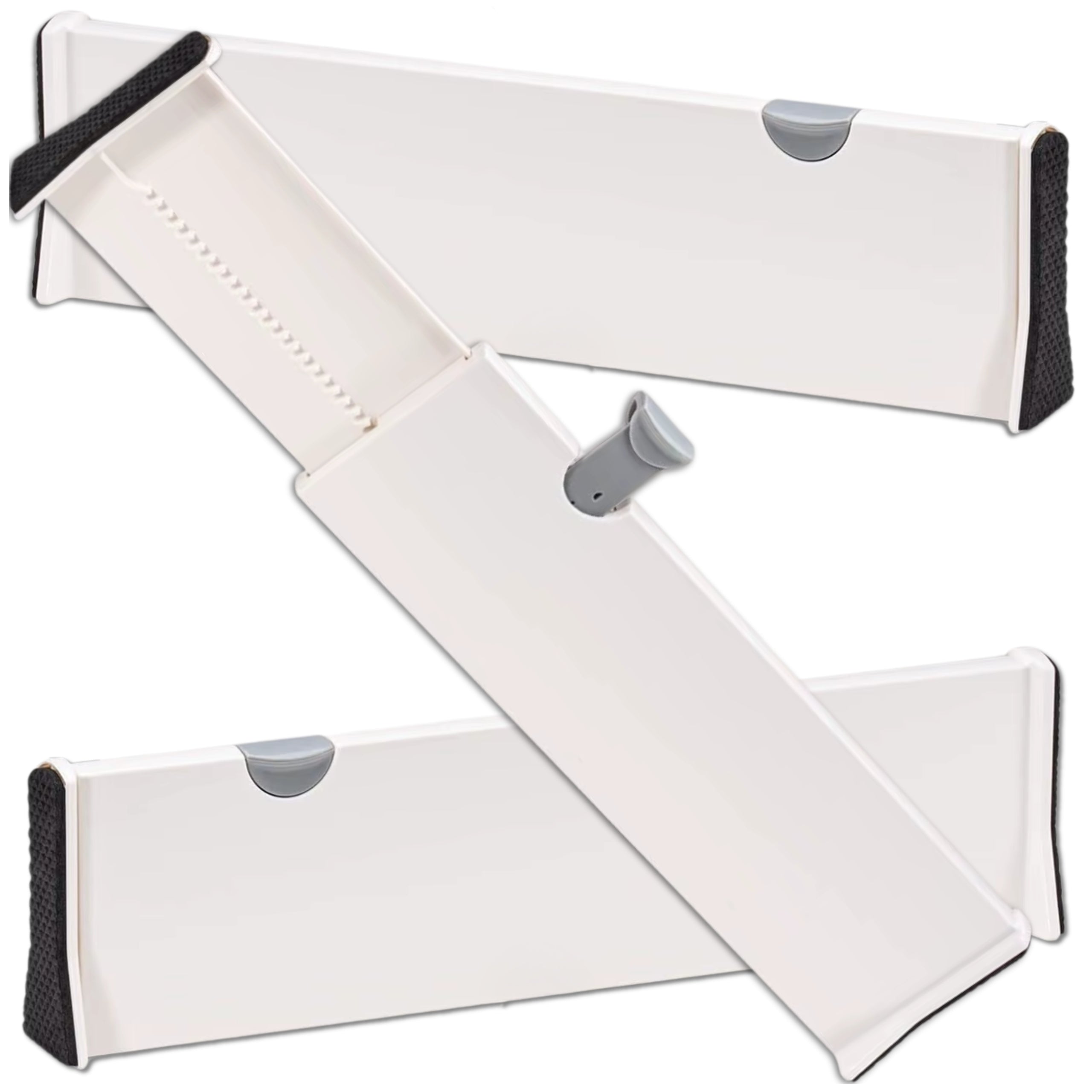 Drawer Compartment Set of 2pcs Separator Organizer Adjustable Compartment Packaging status original