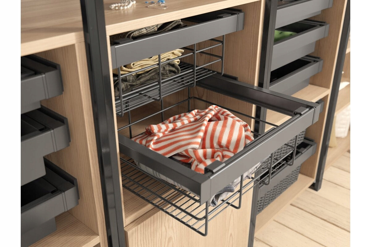 Drawer GTV ELITE basket for wire underwear, 860-918, silent closing, anthracite Brand GTV