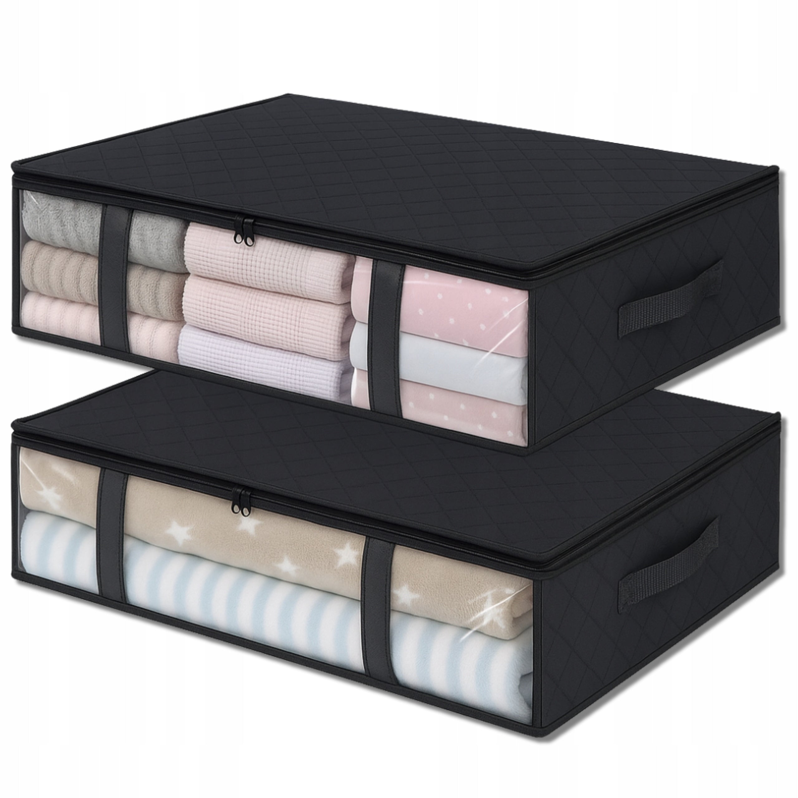Drawer Organizer Closet Clothes Bag Bedding 2pcs Black Protective
