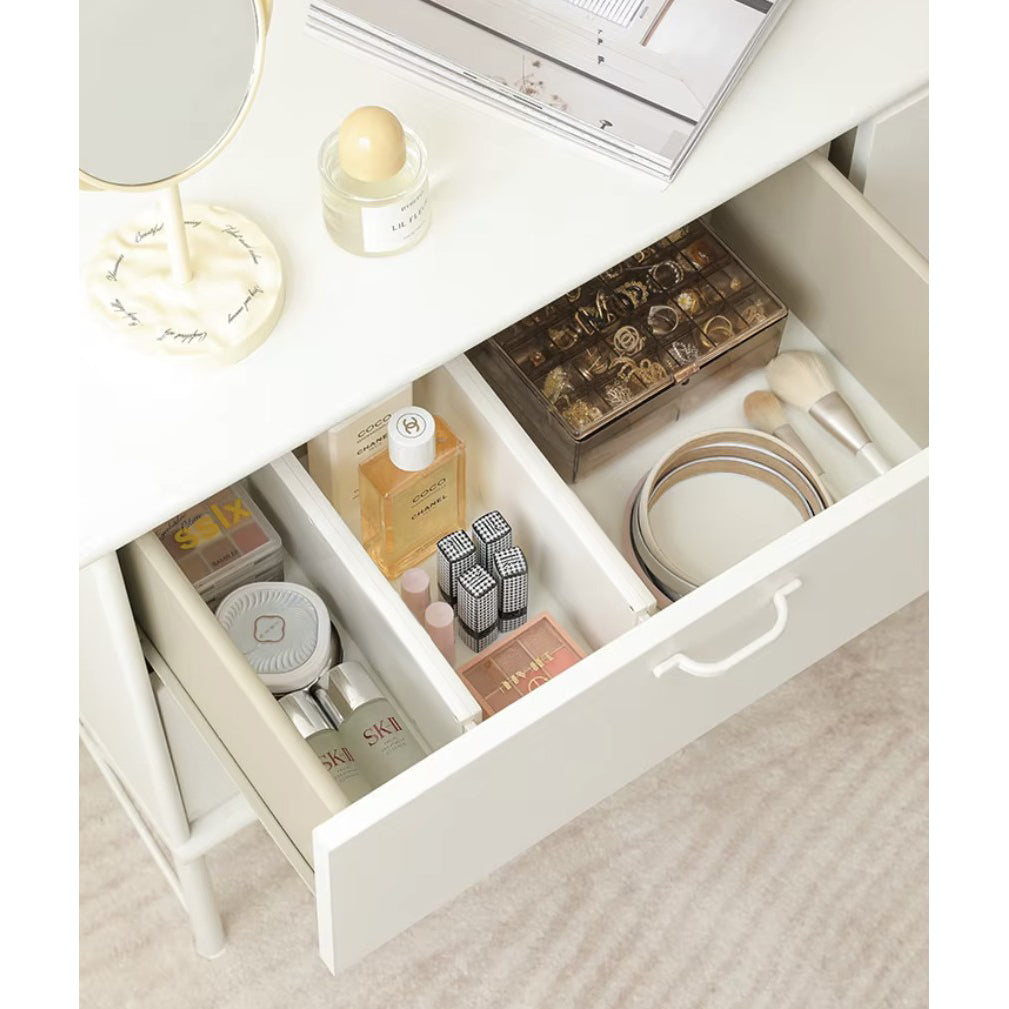 Drawer Organizer Compartment Separator Adjustable Bamboo White 4 Pcs Number of pieces 4 pcs