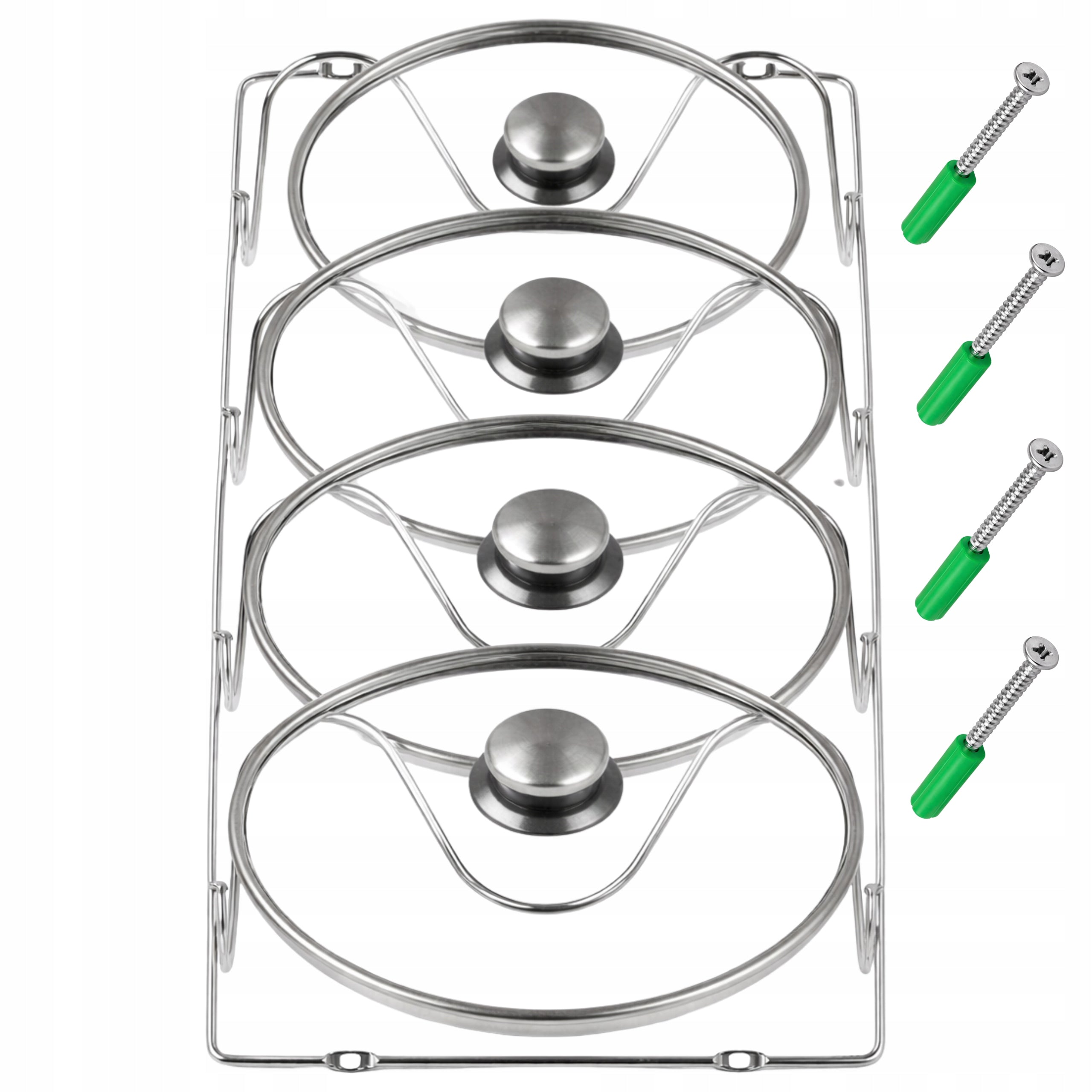 Drawer Organizers Cabinet Hanging Lid Kitchen Plates Silver