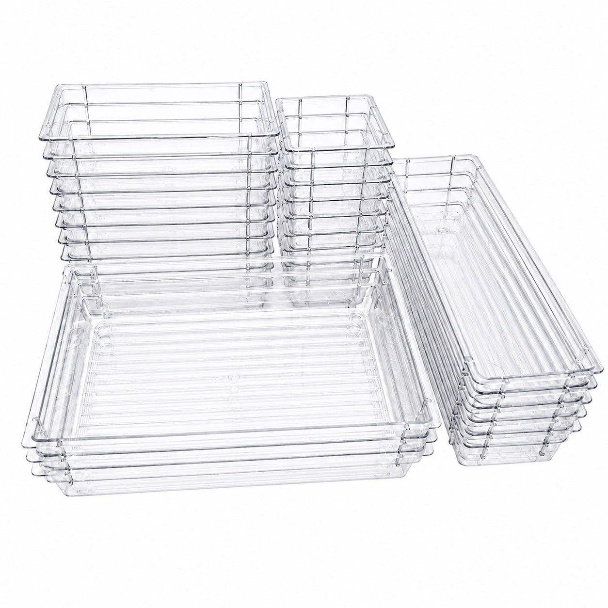 Drawer Organizers Set of 25 Transparent Trinket Containers Packaging status original