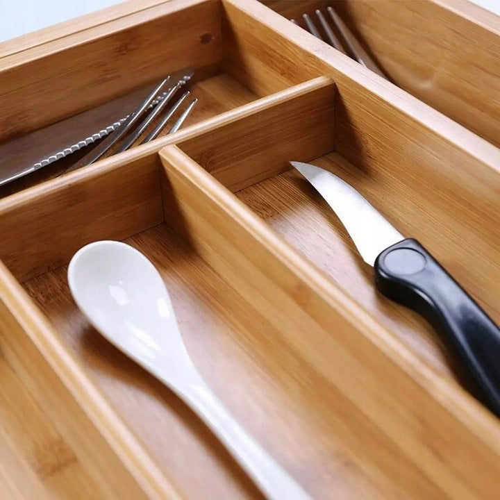 Drawer Refill Bamboo Expandable Organizer Color brown