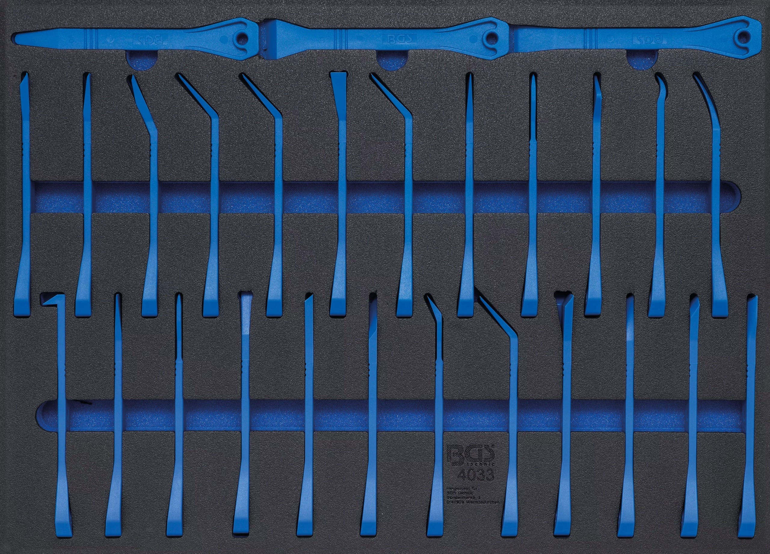 Drawer insert 3/3 scrapers and wedges for decorative strips 27 pcs
