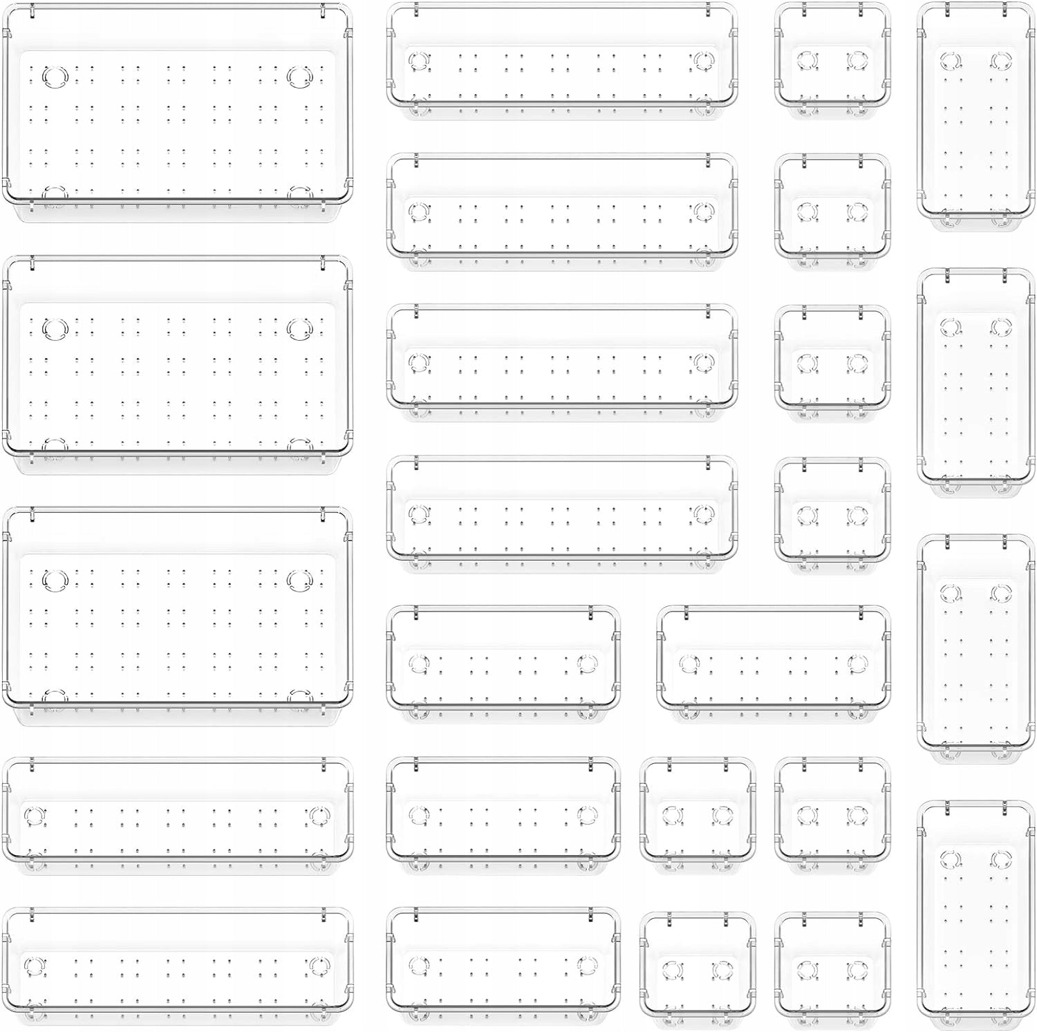 Drawer organizers containers set of 25 transparent Manufacturer code 737311662480