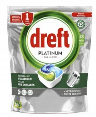 Dreft Platinum All in One Dishwasher Capsules 43 Pack