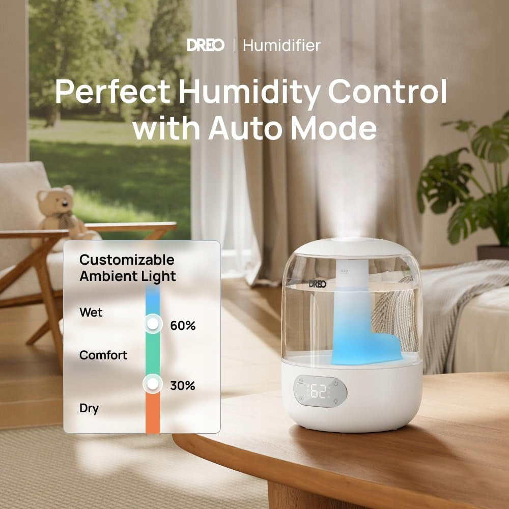 Dreo Bedroom Air Humidifier with Sensor, Quiet, Cool Mist Brand no brand