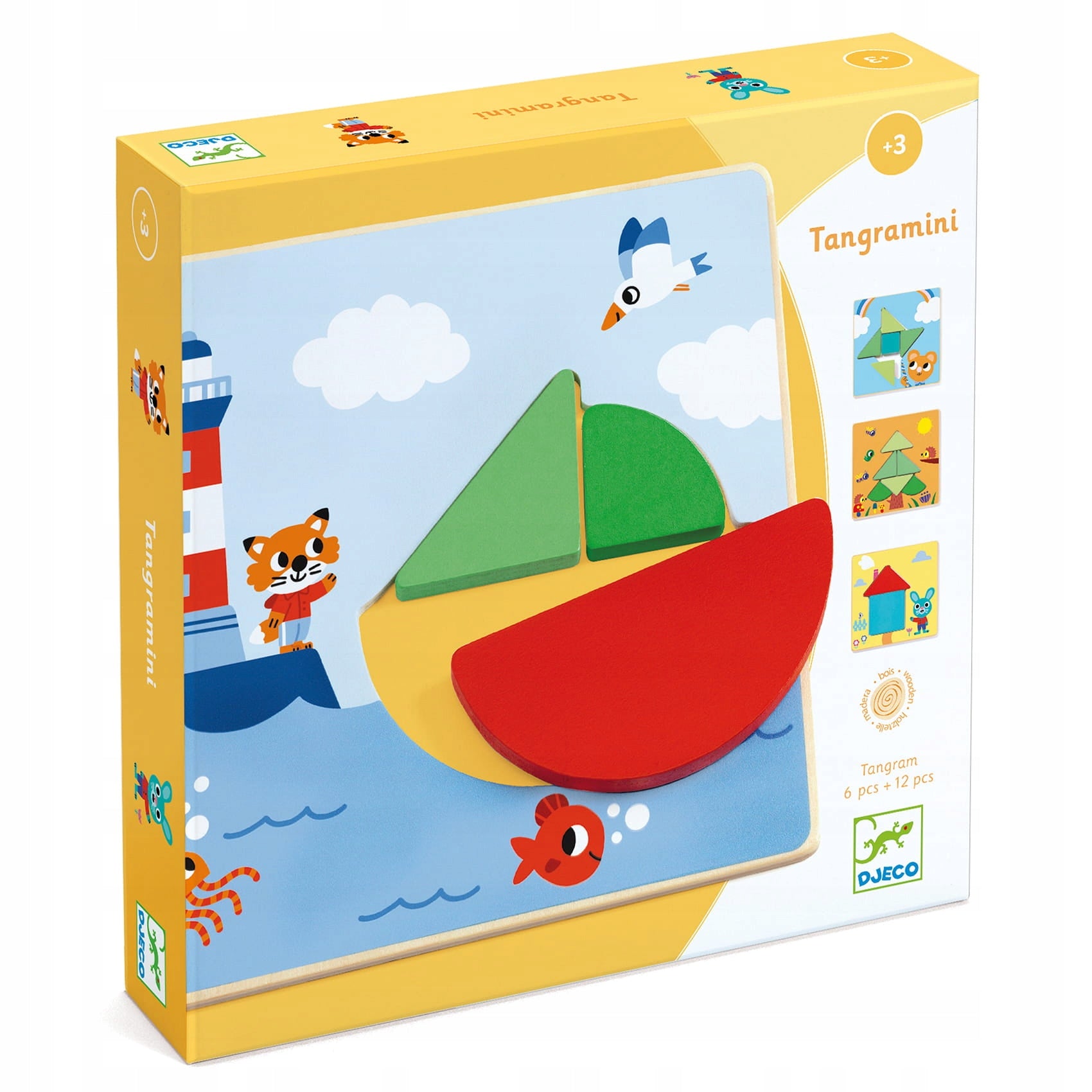 Mokomasis medinis žaidimas Tangramini, Djeco, DJ01672