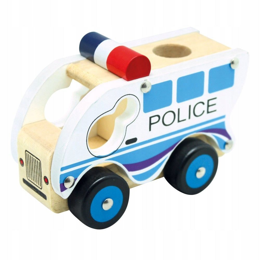 Holzauto Bino Polizei 