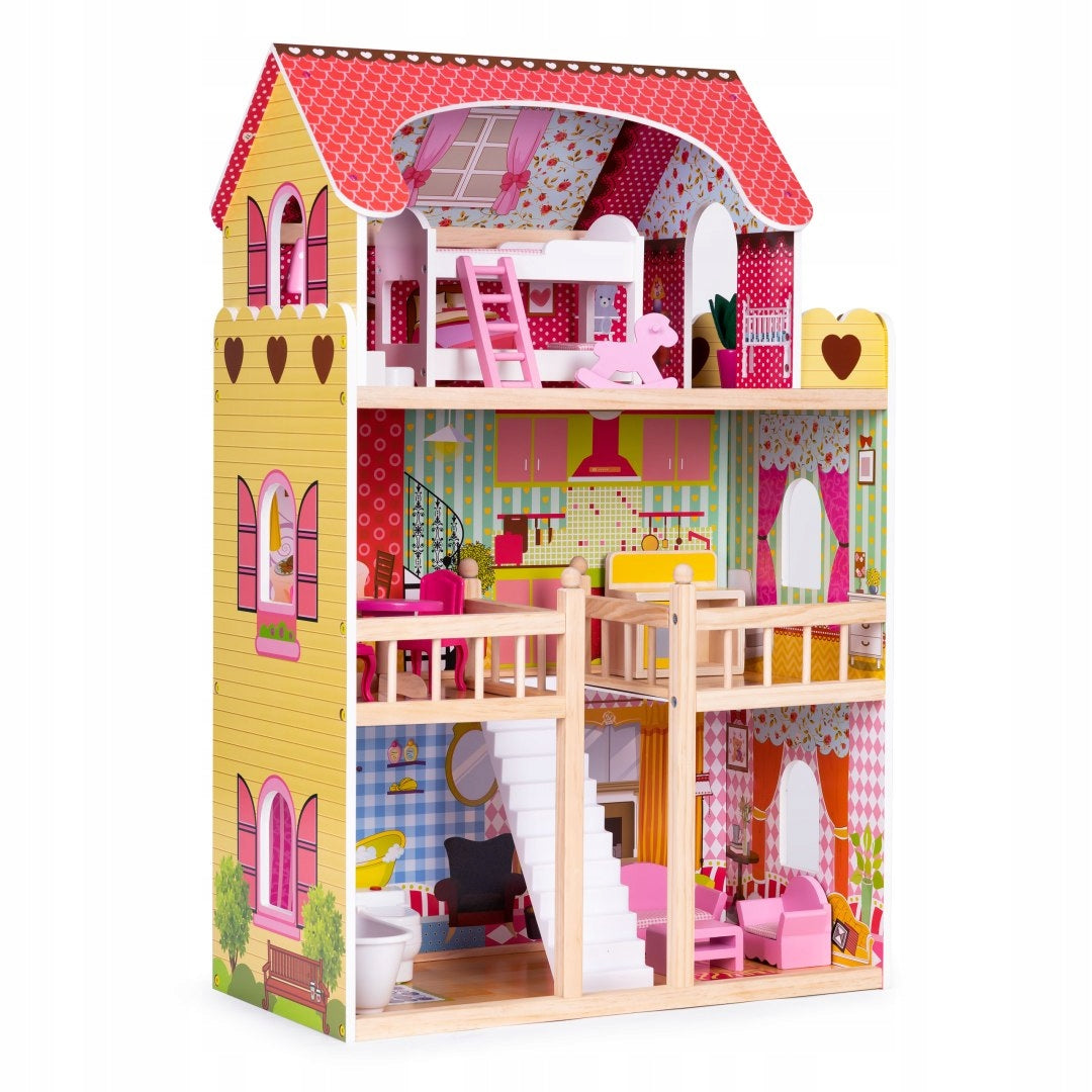 Medinis lėlių namelis EcoToys Raspberry