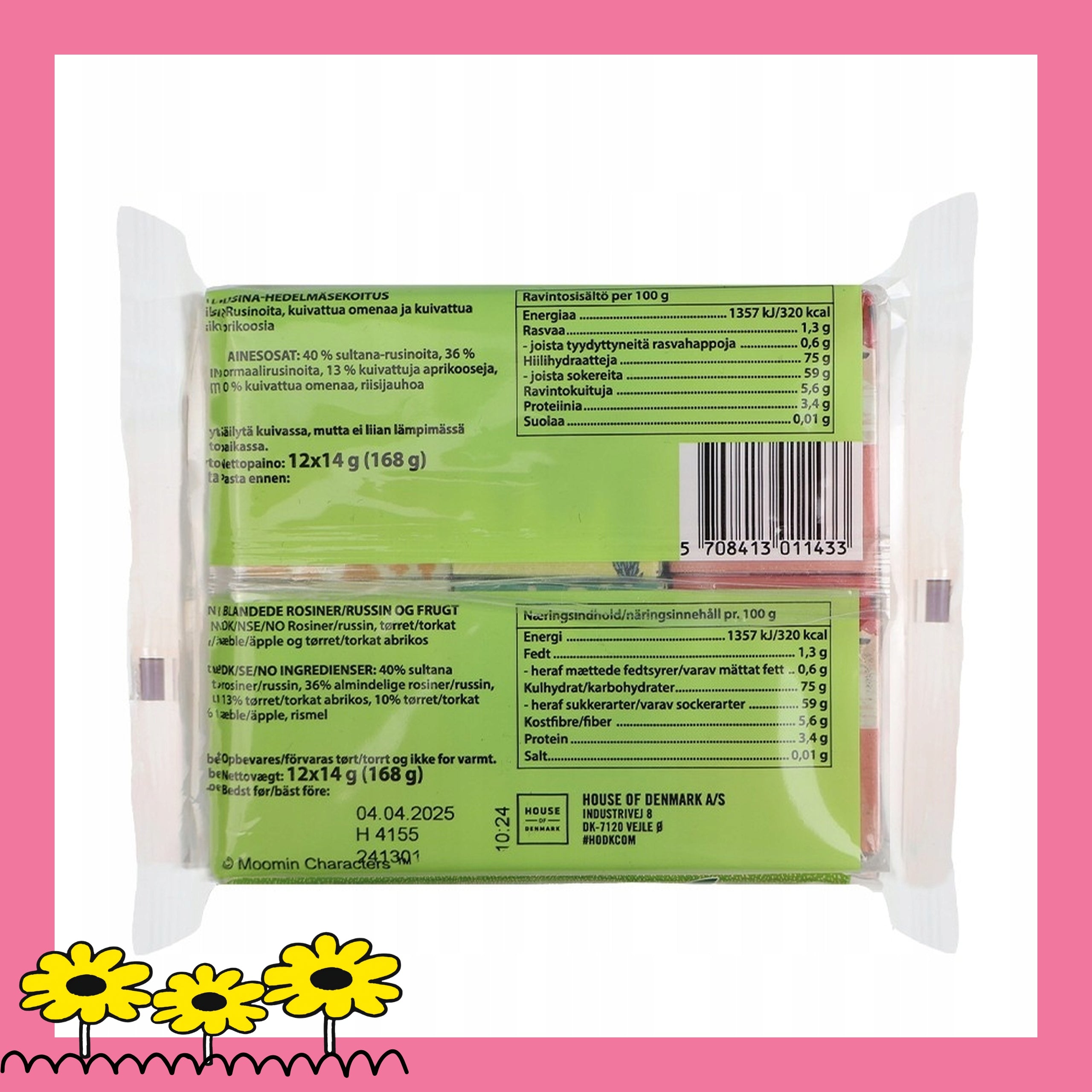 Dried Fruit MIX for Children Natural Snack Apricots Apples 12x14g Manufacturer code MMN01433