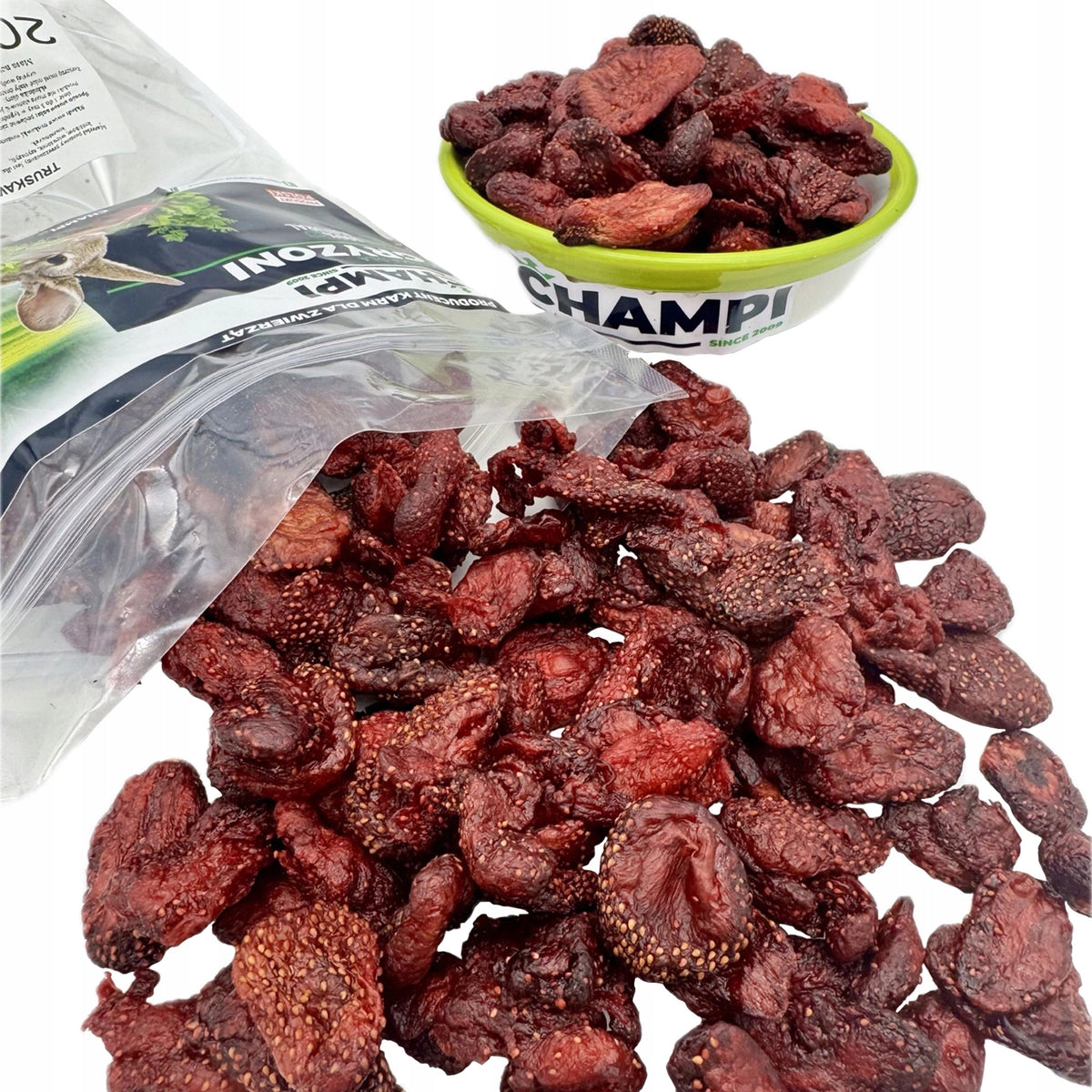 Dried Strawberry 200g Rodent Hamster Pig Rabbit Food Champi Brand Champion