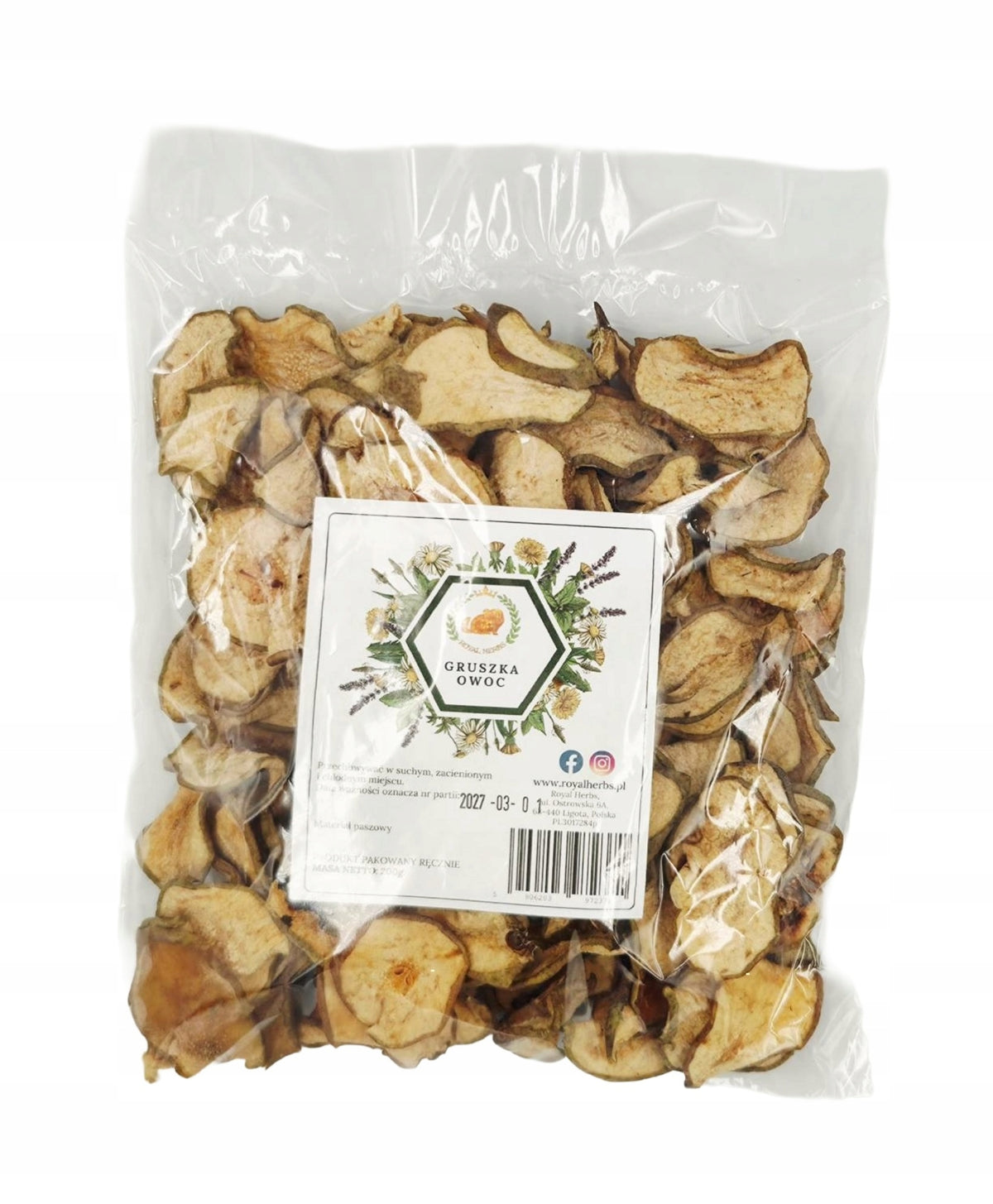 Dried pear Royal Herbs 200g
