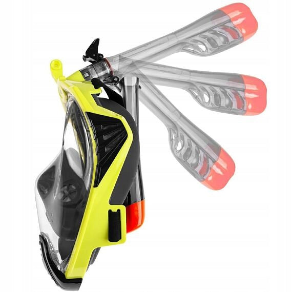 Drift Diving Mask, Size L-XL, Yellow Color black