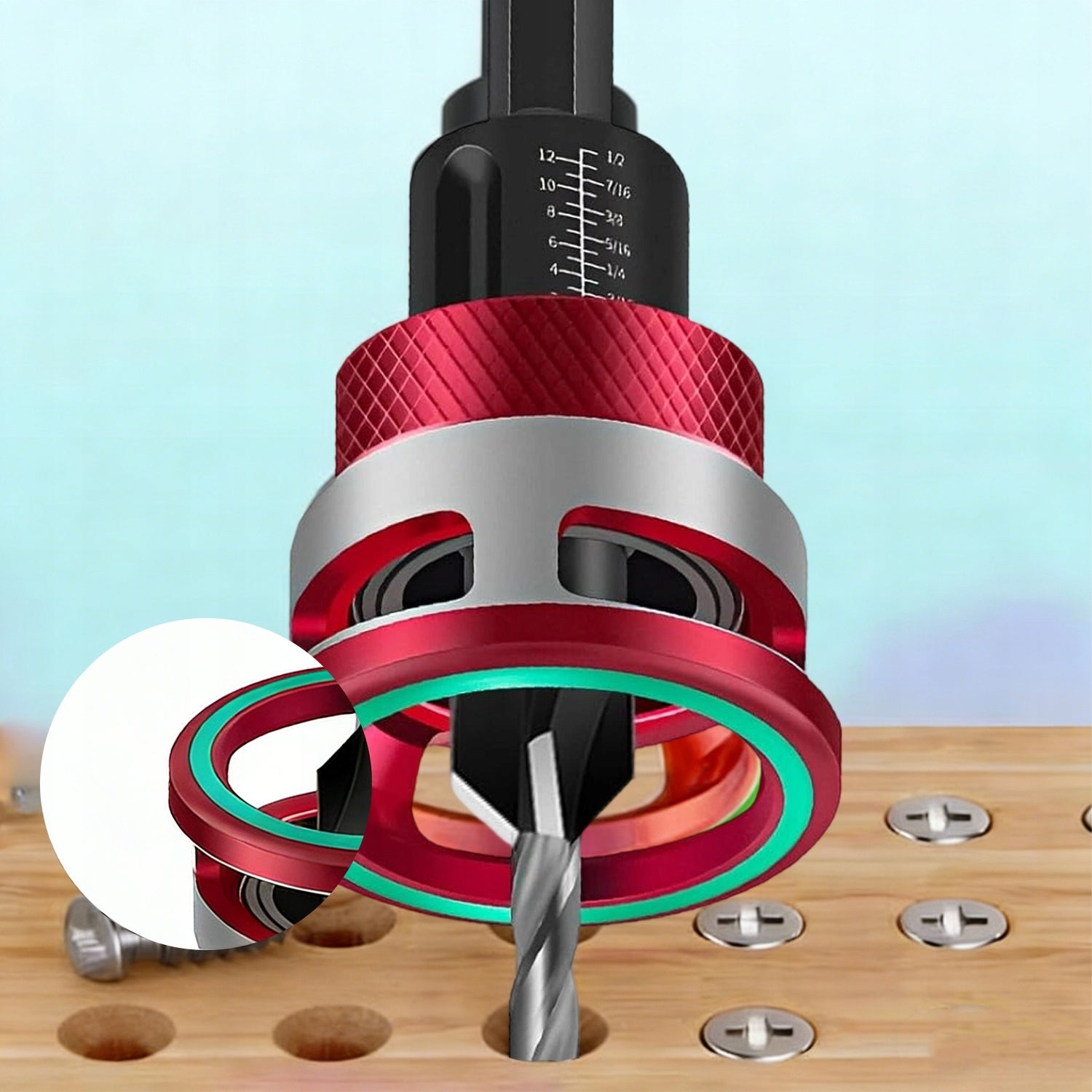 Drill Bit Set with Dredge and Beveler for Metal and Wood Grip 8/10mm Number of drill bits 4 pcs