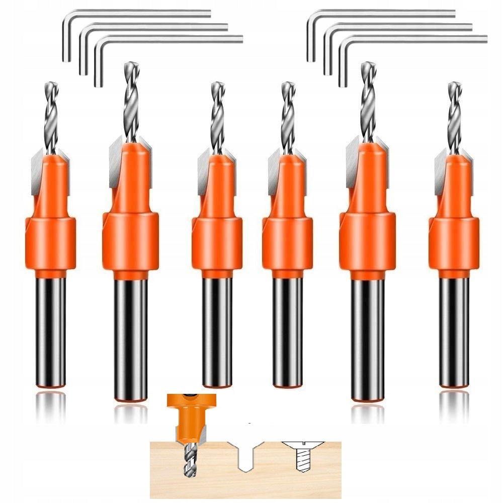 Drill Bits with Cornice 6pcs Drill Bit with Dredge Drill Bit with Beveler