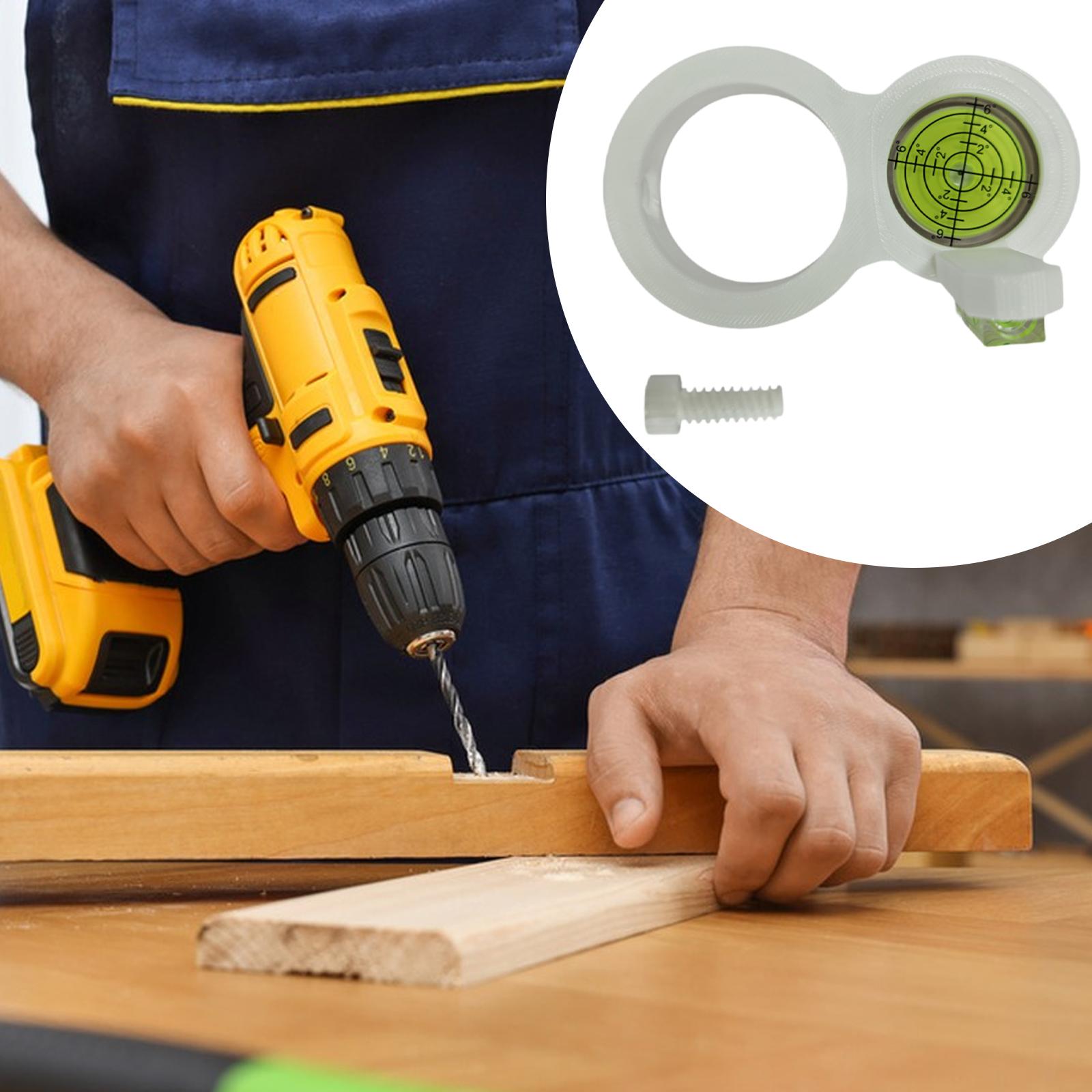 Drill Level Small Circular Bubble Level for Furniture Woodworking White For for interiors