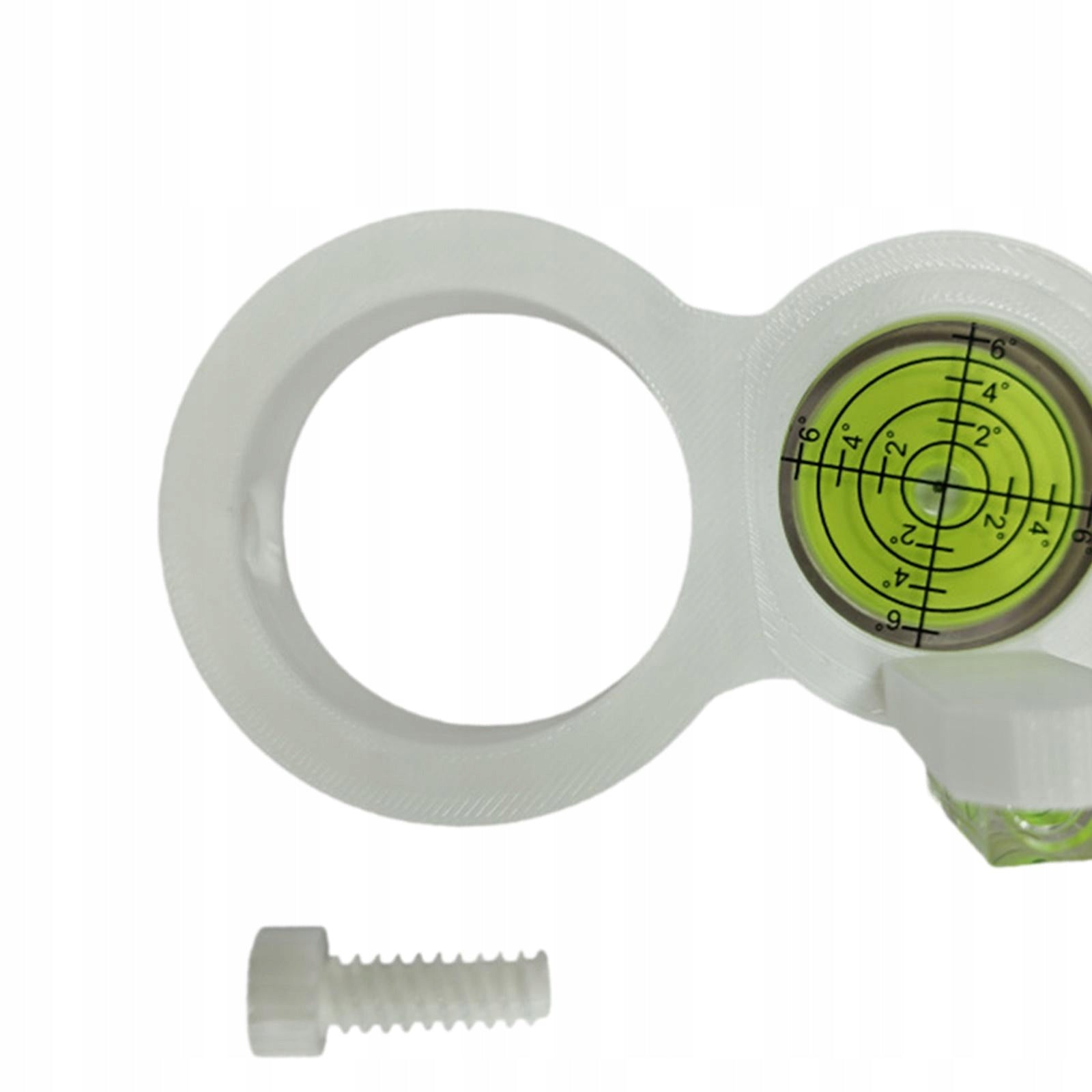 Drill Level Small Circular Bubble Level for Furniture Woodworking White Magnification 20x