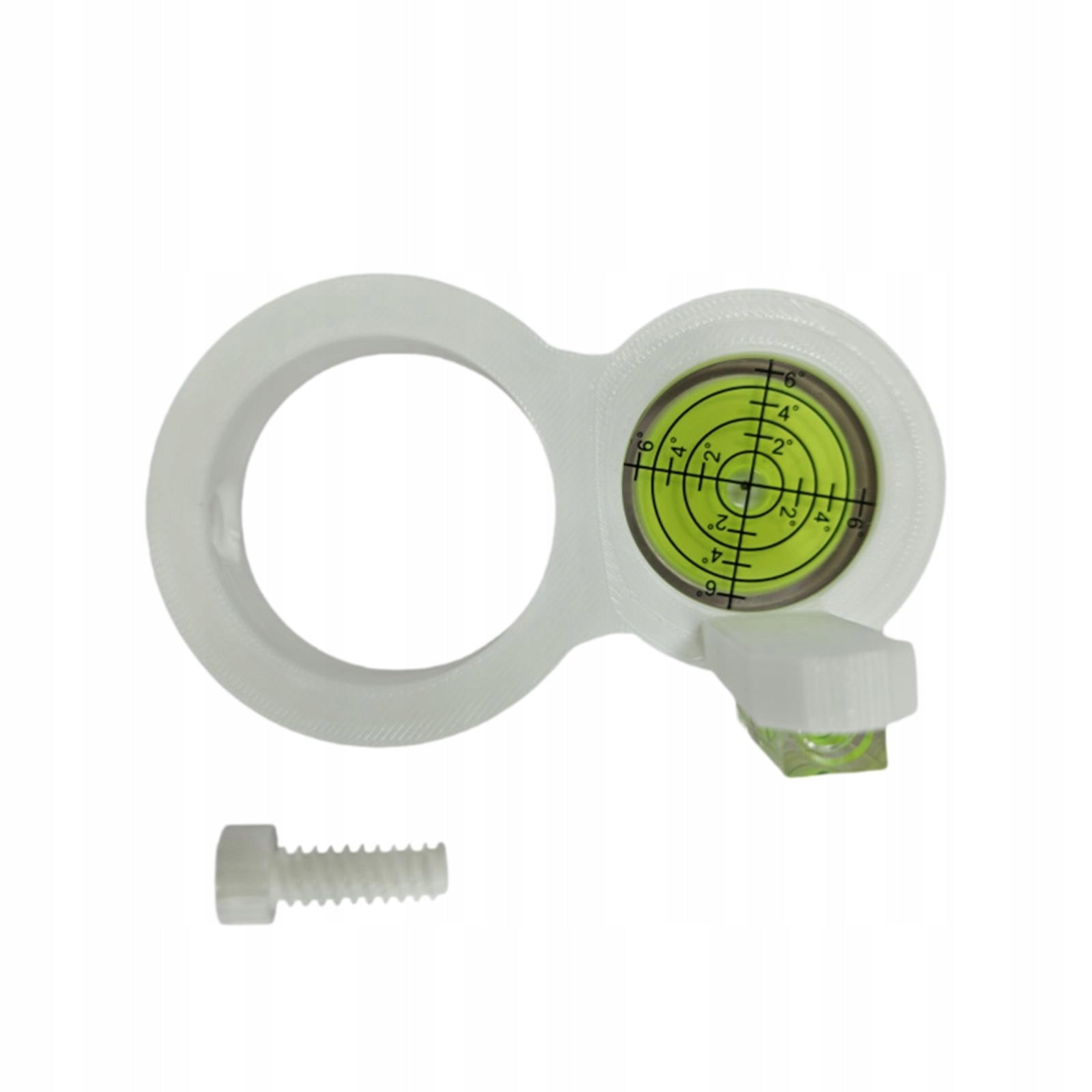 Drill Level Small Circular Bubble Level for Furniture Woodworking White Packaging status original