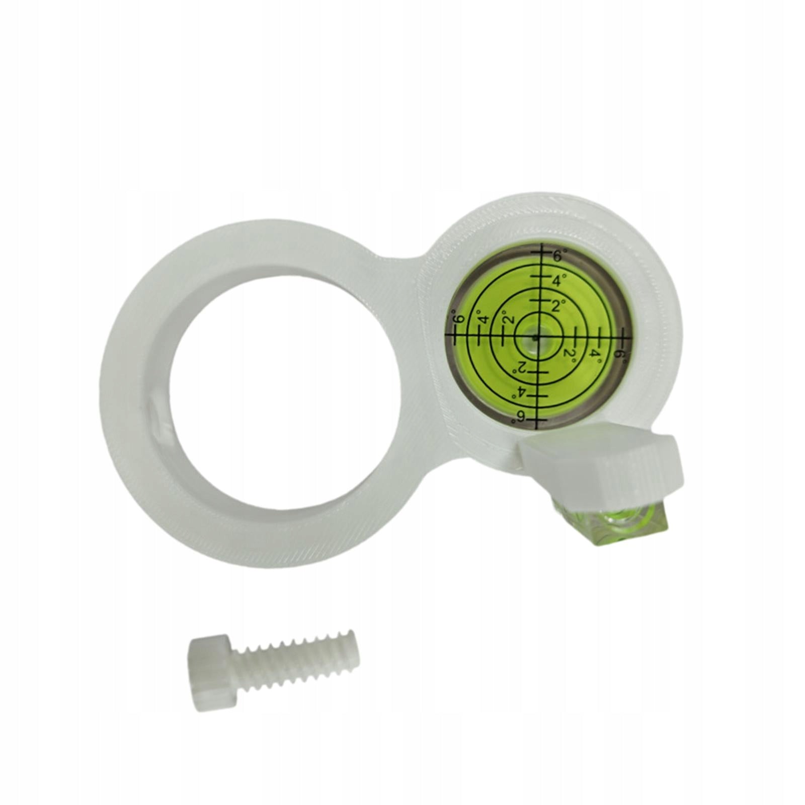 Drill Level Small Circular Bubble Level for Furniture Woodworking White