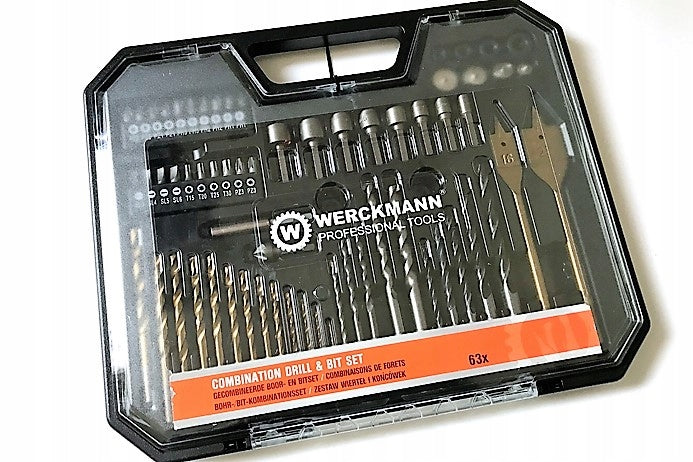 Drill and bit set Werckmann 2557975 63 elements Packaging status original