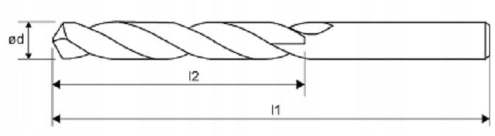 Drill bit for metal rolled NWKa HSS 16mm Mounting type cylindrical