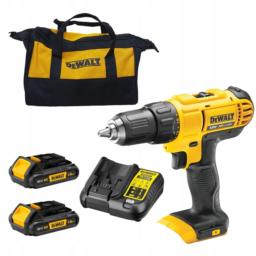 Drill/driver DeWALT DCD771S2 XR 18V 65Nm 2x1,5Ah bag