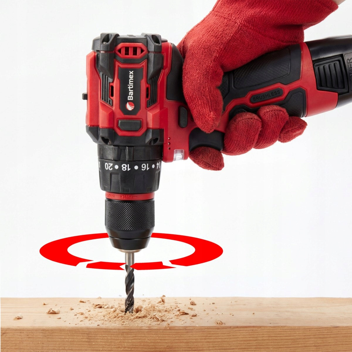 Drilling Machine BRUSHLESS 16V 2x 2,0Ah Bits Drill Bits Suitcase SET Brand Bartimex