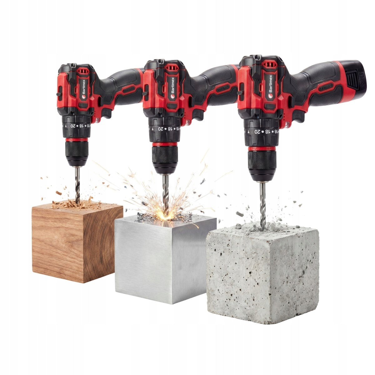 Drilling Machine BRUSHLESS 16V 2x 2,0Ah Bits Drill Bits Suitcase SET Manufacturer code 5904576098094