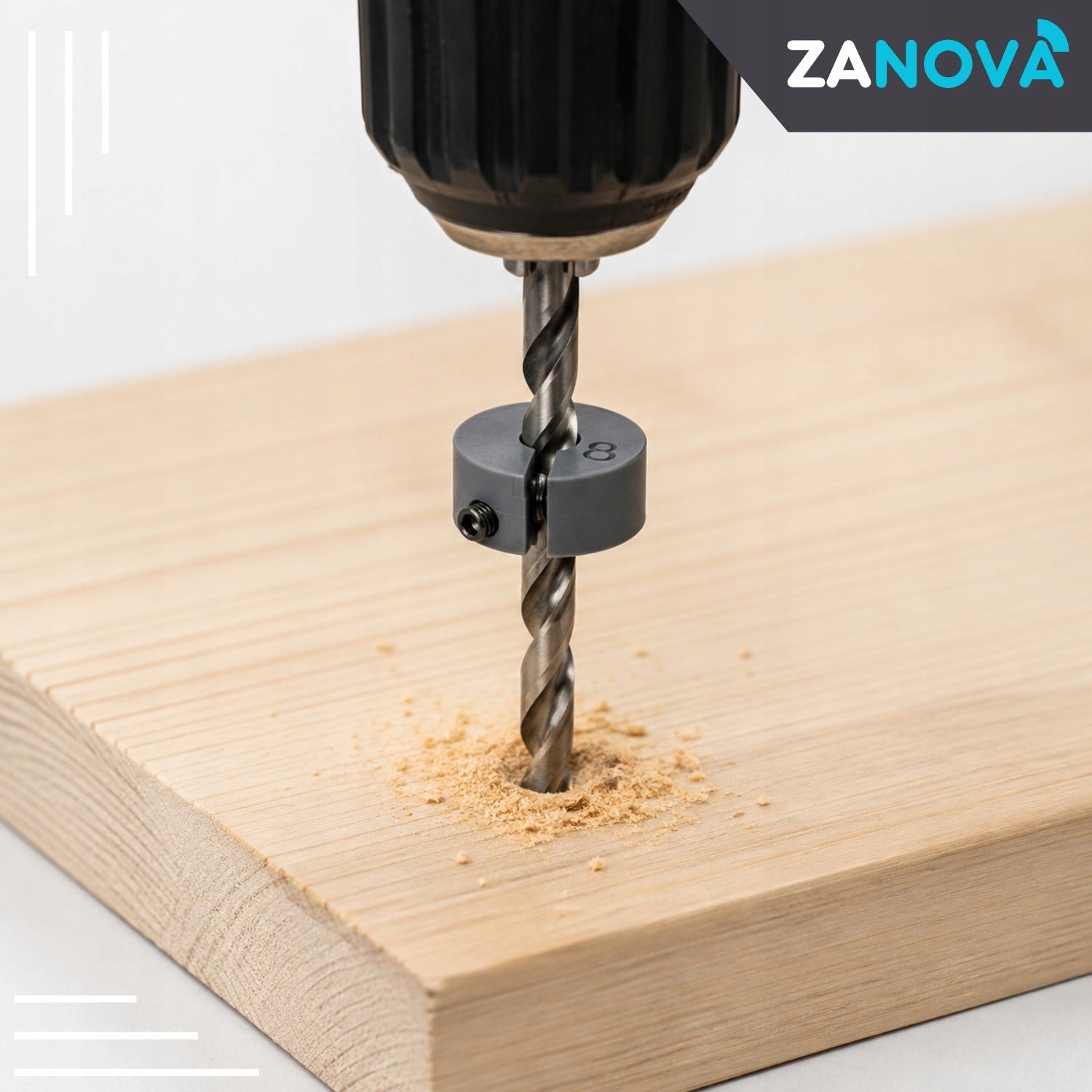 Drilling depth limiters 5mm, 6mm, 8mm, 10mm ZANOVA Packaging status original